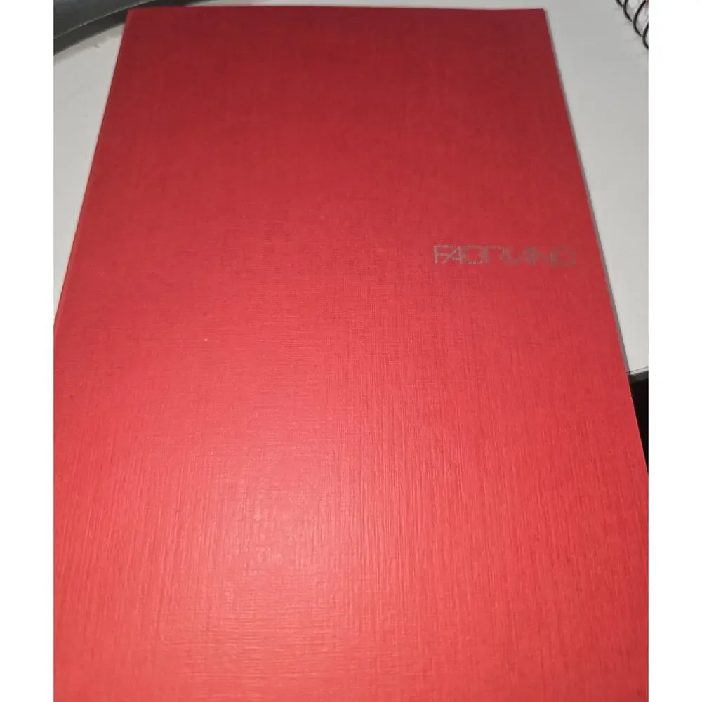 Red dot grid notebook
